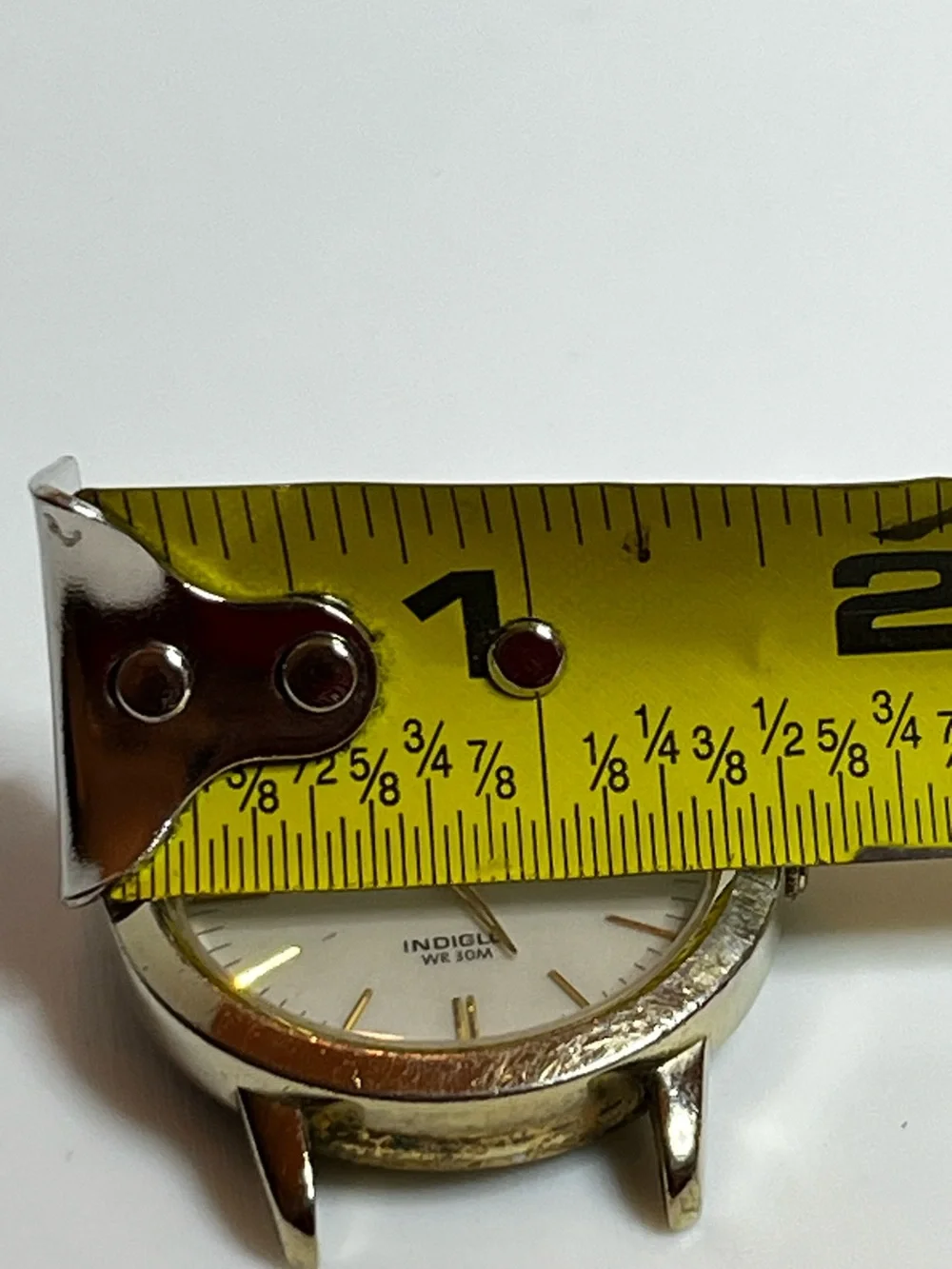 Timex Indiglo Day / Date Watch: 38mm Gold Colored Case: No Band- New Battery